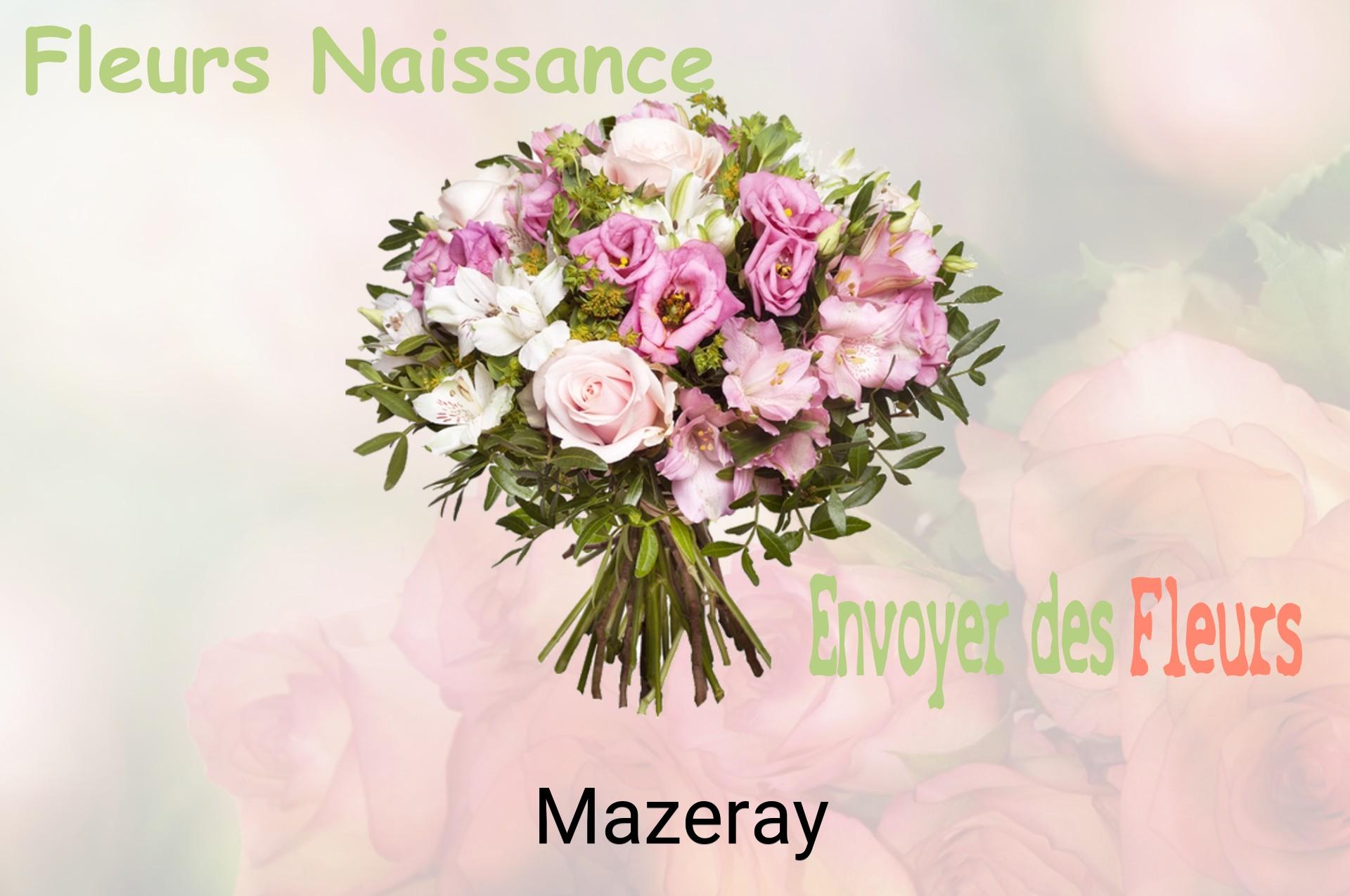 Bouquet de fleurs de naissance livré à Mazeray